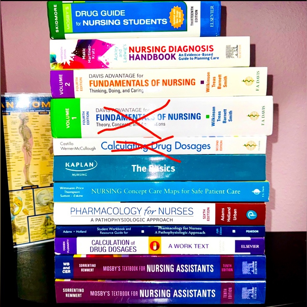 **updated** Nursing school books (various) RN LPN CNA